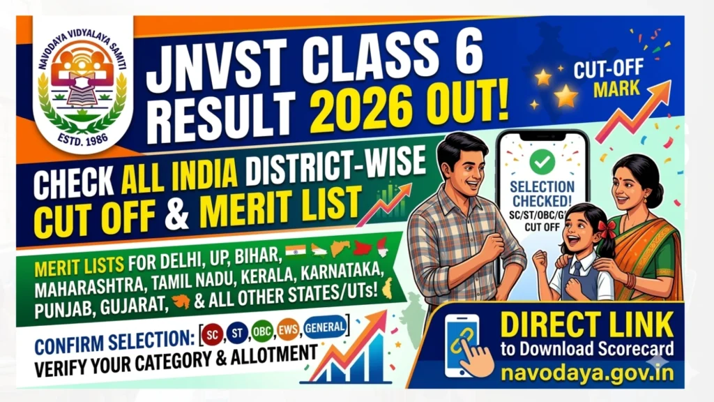 JNVST Class 6 Result 2026