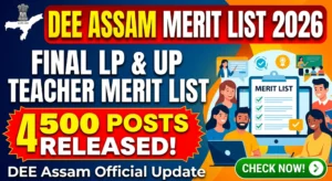 DEE Assam Merit List 2026