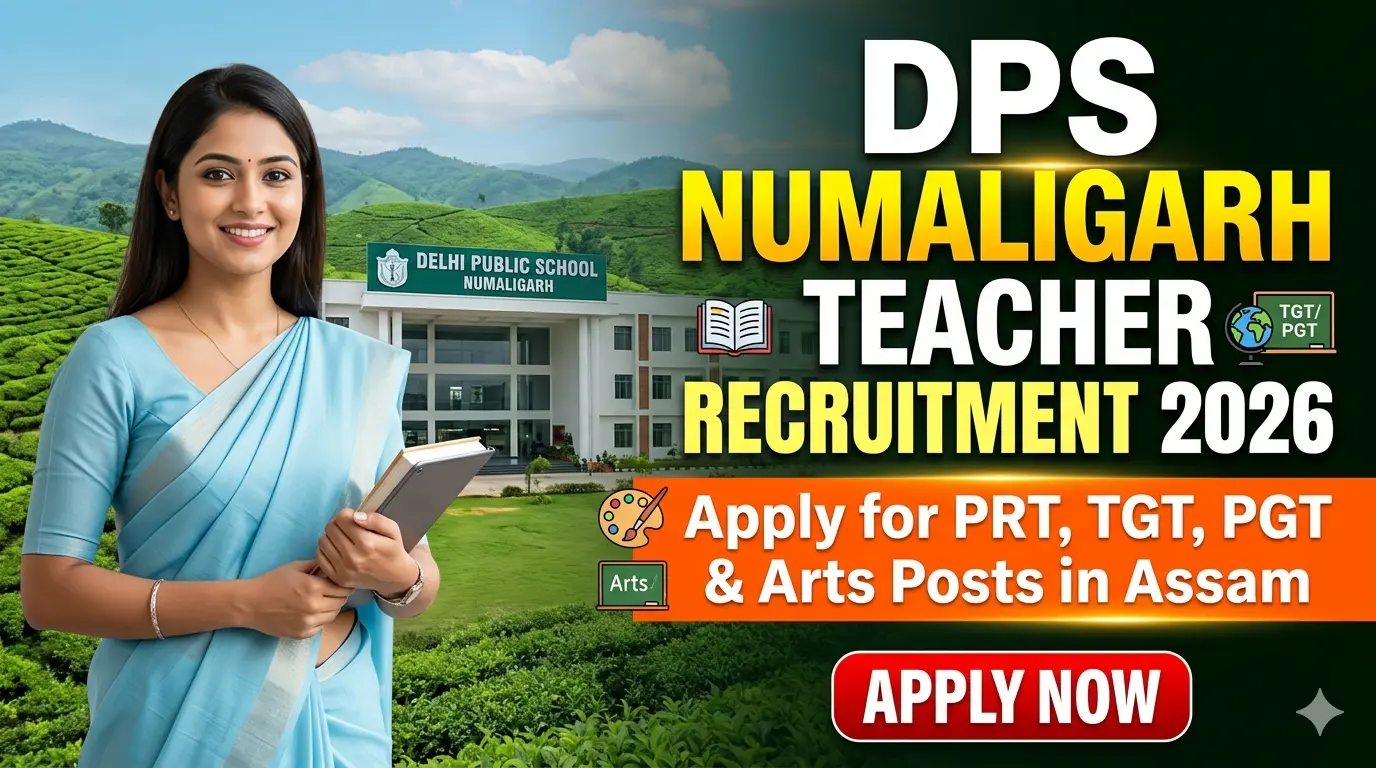 DPS Numaligarh Teacher Recruitment 2026