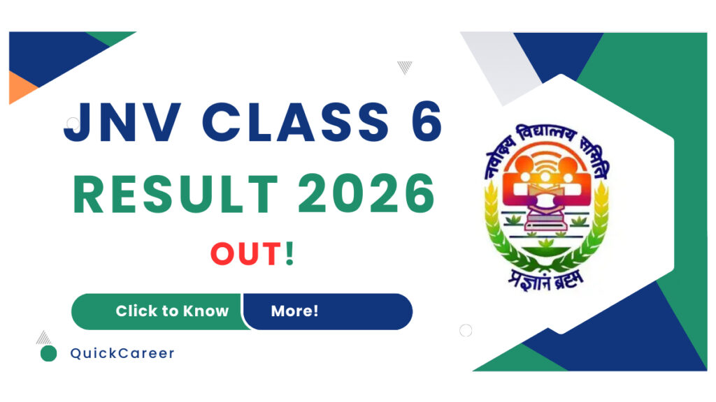 JNVST Class 6 Result 2026